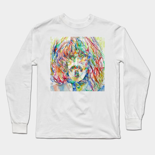 FRANK ZAPPA watercolor portrait .2 Long Sleeve T-Shirt by lautir